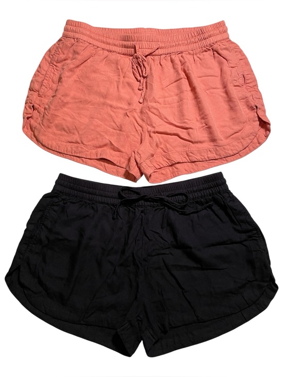 Salt Life Pants - 2 Pair of Salt Life Drawstring Shorts. Black/Peach. Size L.